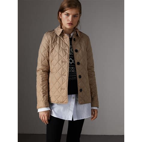 burberry women's quilted jackets|burberry diamond quilted fitted jacket.